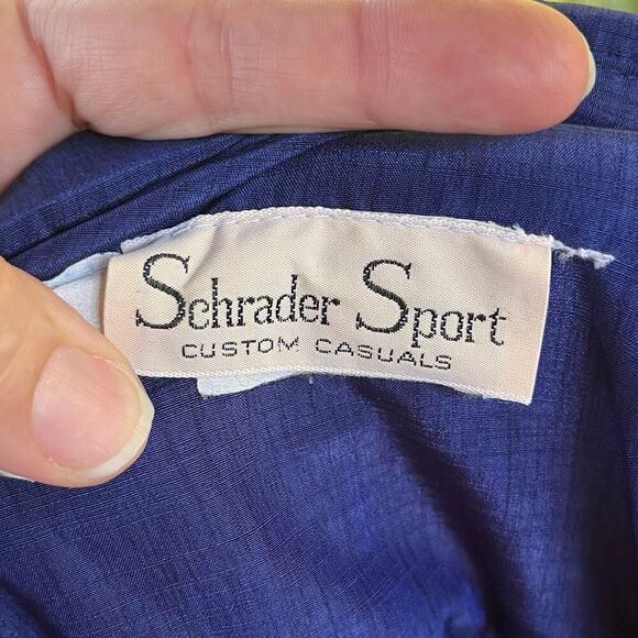 Schrader Sport Custom Casuals 80's Era Women's Vintage Blue Pleated Dress Size M - Picture 8 of 10